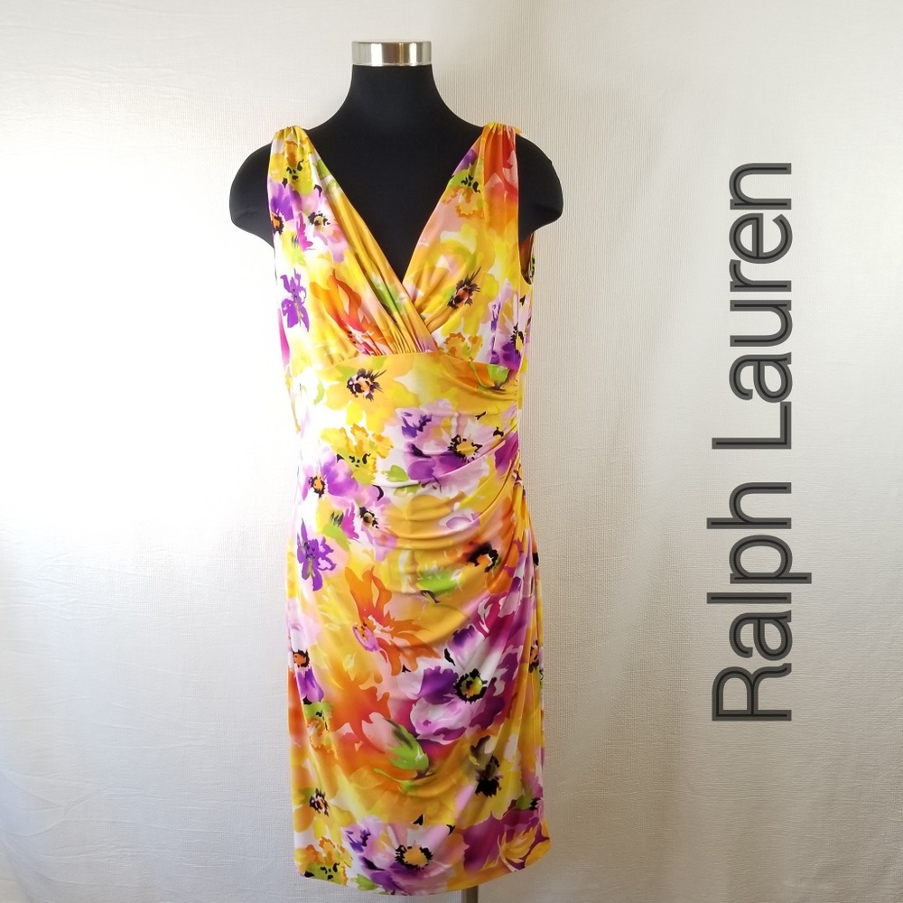 Ralph Lauren 14 Floral Sleeveless Dress 3177